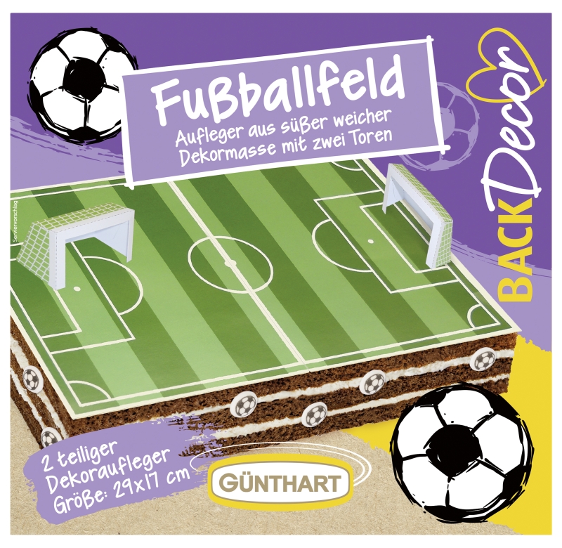 BackDecor Fußballfeld-Aufleger aus Zucker 