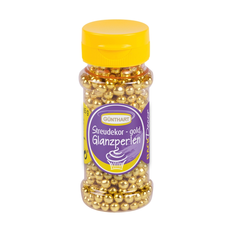 BackDecor Streudekor Glanz-Perlen Gold, 65g 