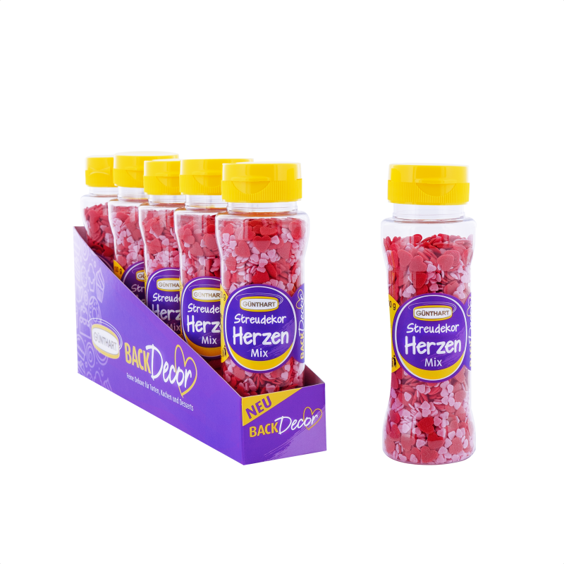 BackDecor Streudekor Herz-Mix, VKE mit (15x100 g) 