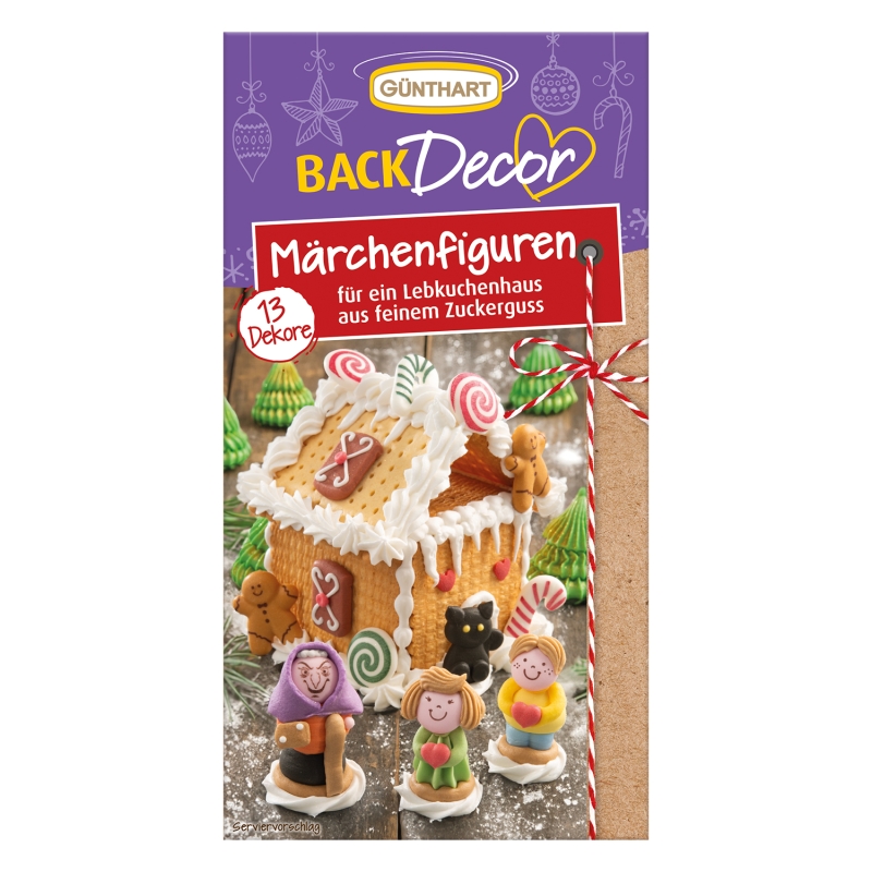 13 Märchenfiguren für Lebkuchenhaus aus feinem Zuckerguss 