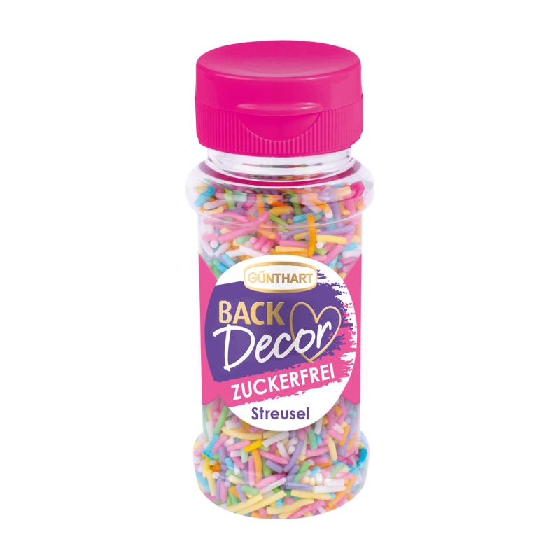 BackDecor 1 Streudekor Streusel Zuckerfrei in verschiedenen Farben essbare Deko, 65 gr 