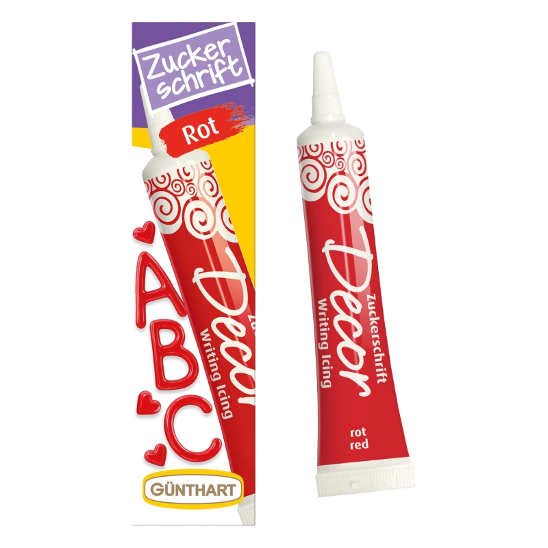 BackDecor Zuckerschrift rot, 25 gr 