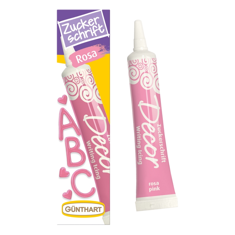 BackDecor Zuckerschrift rosa, 25 gr 