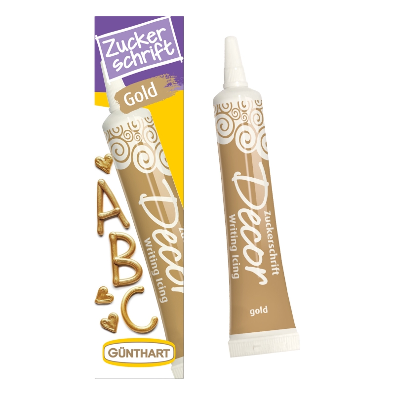 BackDecor Zuckerschrift gold, 25 gr 
