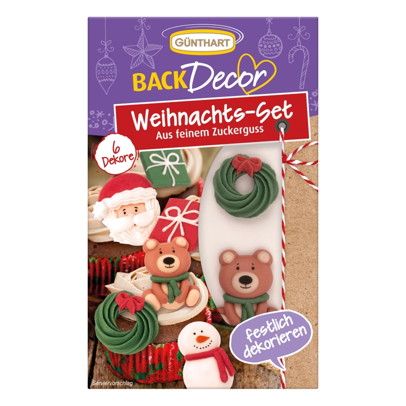 BackDecor Weihnachts Set mit 6 weihnachtliche Figuren 