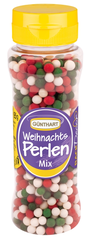 BackDecor 1 Stück Weihnachts Perlen-Mix Sprinkle, 95 gr 