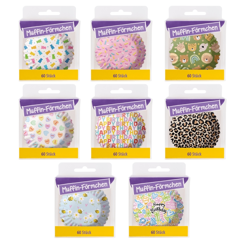 BackDecor 2 x 8 Stück Muffinförmchen verschiedene Papierförmchen für Cupcakes Muffins und Gebäck 