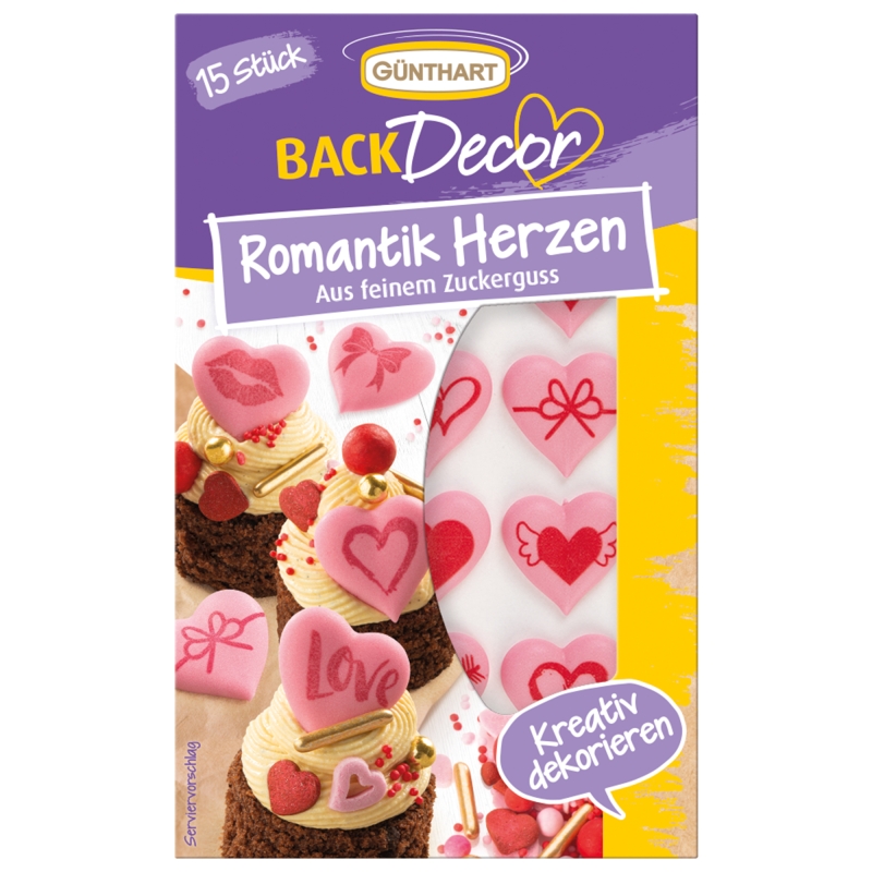 BackDecor 15 Romantik Herzen aus Zucker 