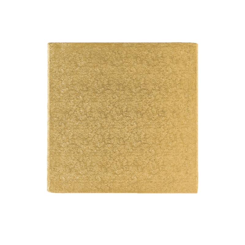 Tortenplatte / Cakeboard quadratisch 30,4cm, gold 