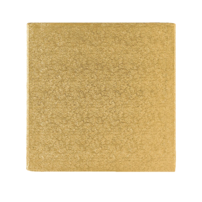 Tortenplatte / Cakeboard quadratisch 35,4cm, gold 