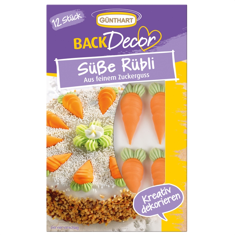 BackDecor 12 Rübli aus Zucker 