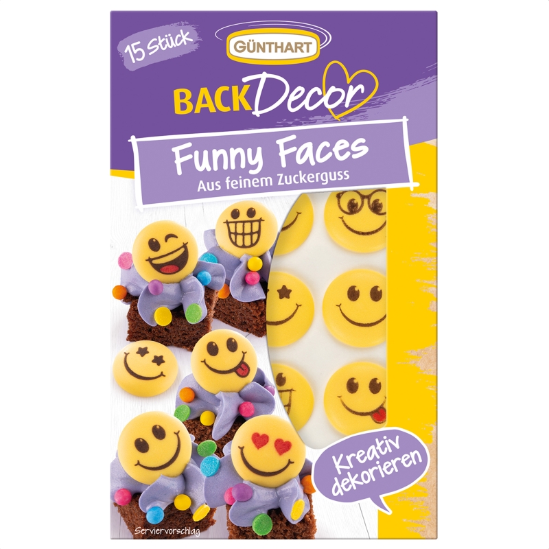 BackDecor 15 Funny Faces aus Zucker 