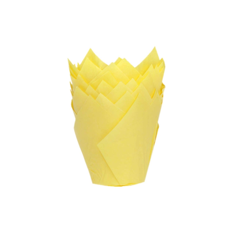 36 Tulpen- Muffinförmchen, gelb 