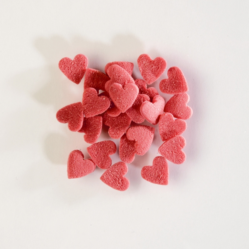 1 Stück Streudekor Zuckerherzen rot 1,5 kg 