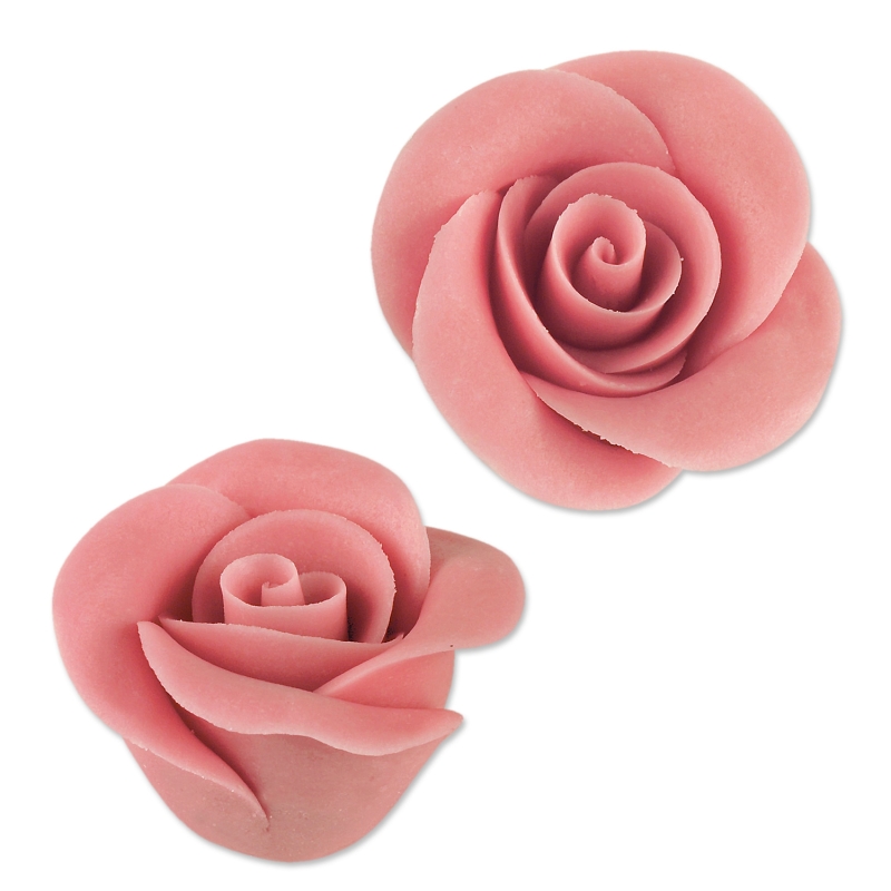 Günthart 18 Rosen rosa, mittelgroß aus Marzipan 