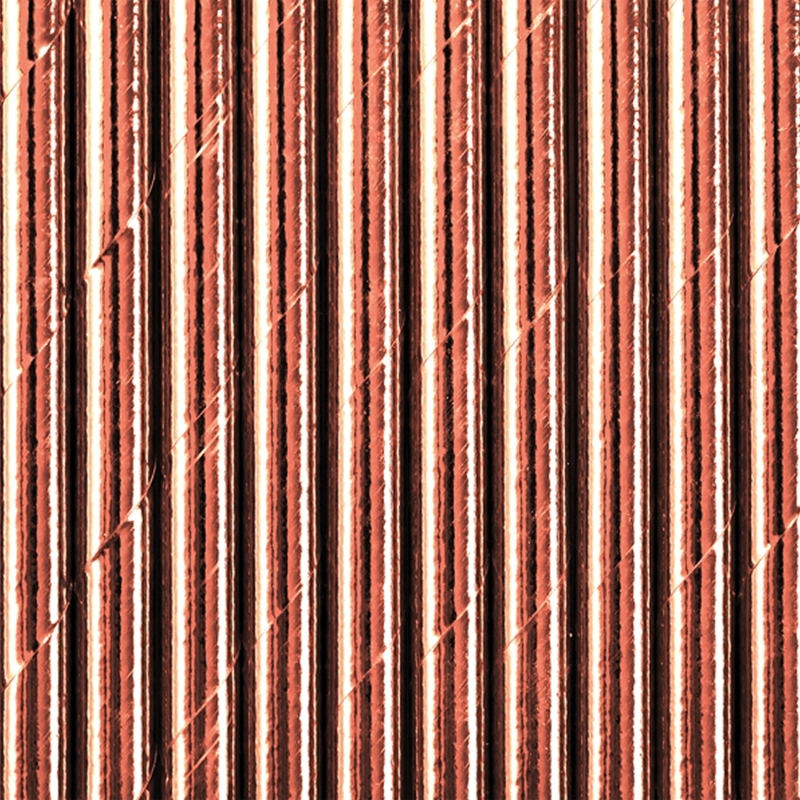 10 Papier Strohhalme, rosegold, 19,5cm 