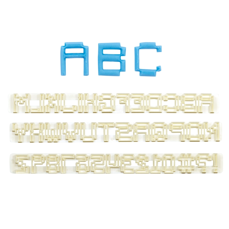 FMM Ausstecher Buchstaben und Zahlen - Pixel 