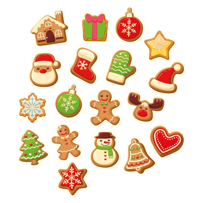 100 Stück Dekor Kleinteile Weihnachten, sortiert 
