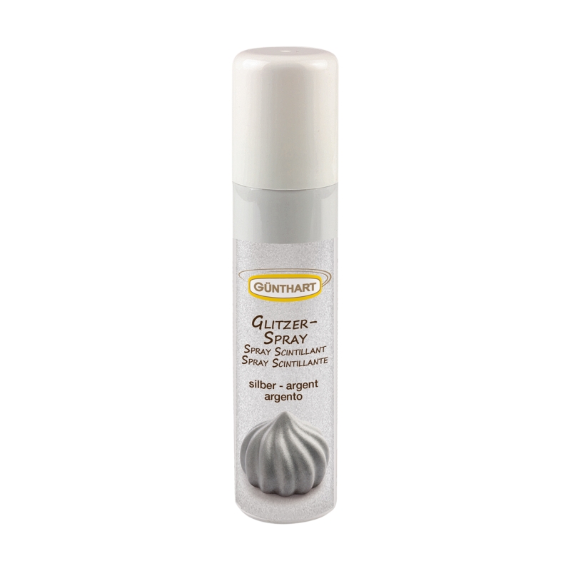 Glitzerspray, Sprühspray Silber 100 ml 