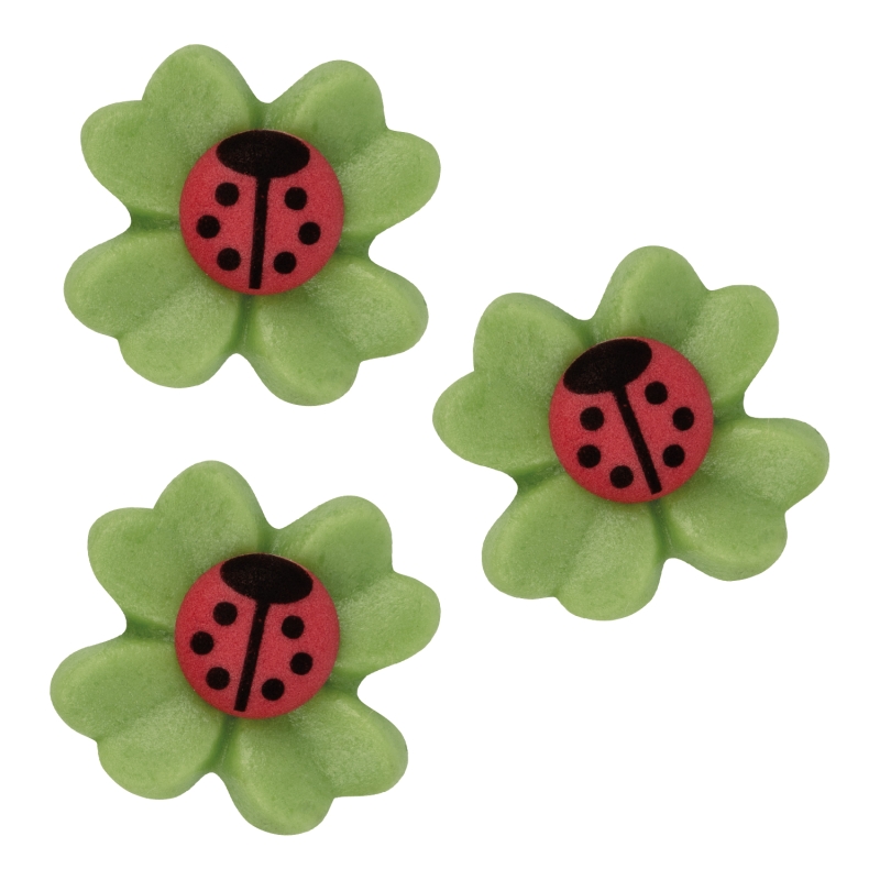 Günthart 100 Marzipan Kleeblätter und Käfer aus Zucker 