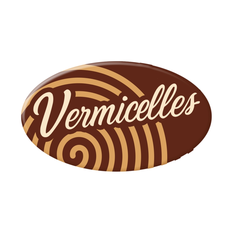 Günthart 144 Stück Spezialitäten Dekor Vermicelles weiße Schokolade für Torten Desserts Gebäck und Pralinen Dekoration aus Schokolade 