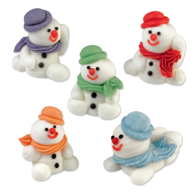 30 Zucker- Schneemänner, sortiert 