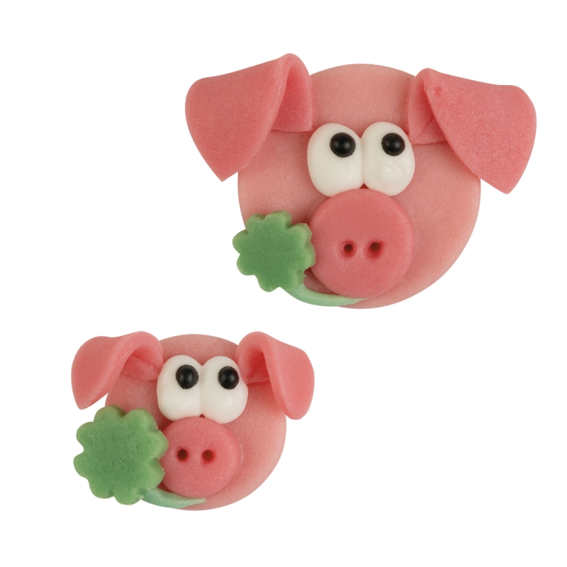 Günthart 48 Stück Marzipan-Glücksschweine, sortiert 