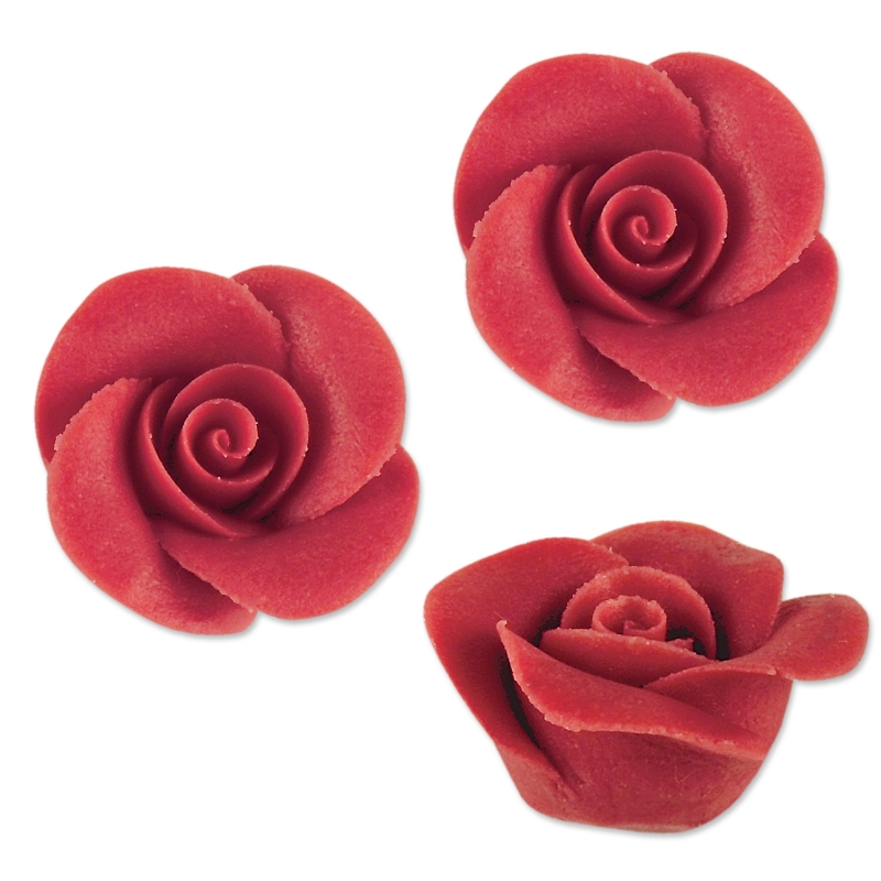 Günthart 48 Rosen rot, klein aus Marzipan 