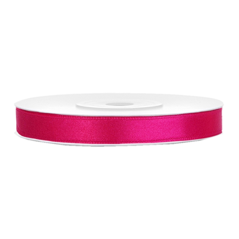 Satinband magenta B:6mm, L:25 m 