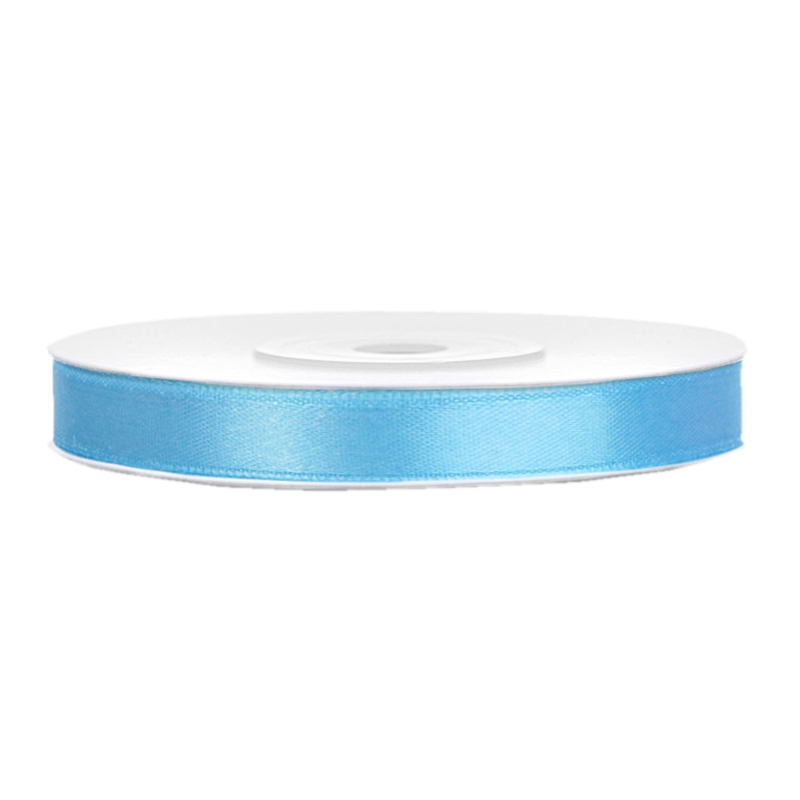Satinband hellblau B:6mm, L:25m 