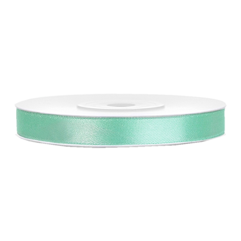 Satinband mintgrün B:6mm, L:25 m 
