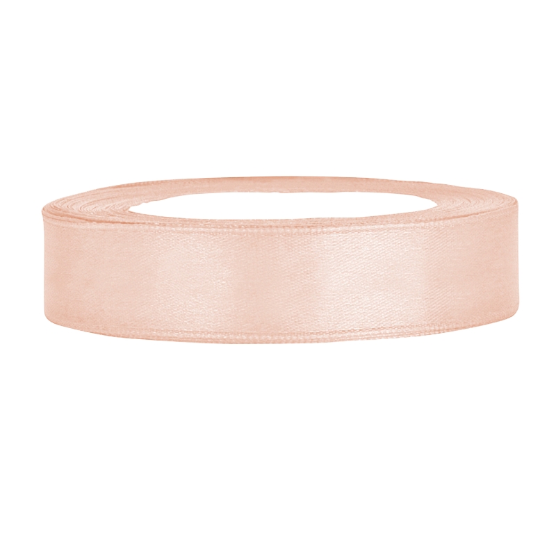 Satinband lachsrosa B:12mm, L:25m 