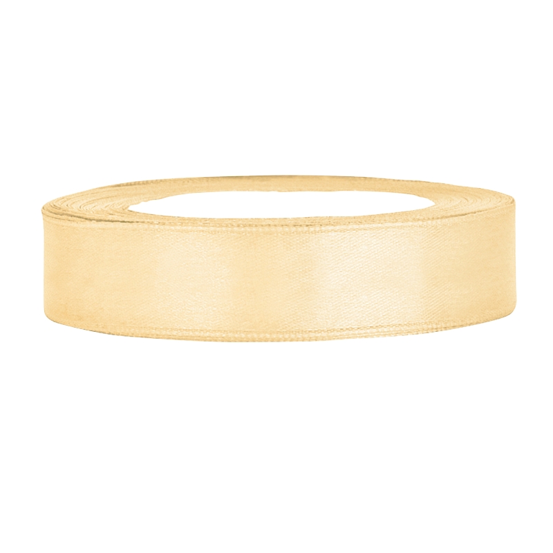 Satinband beige B:12mm, L:25m 