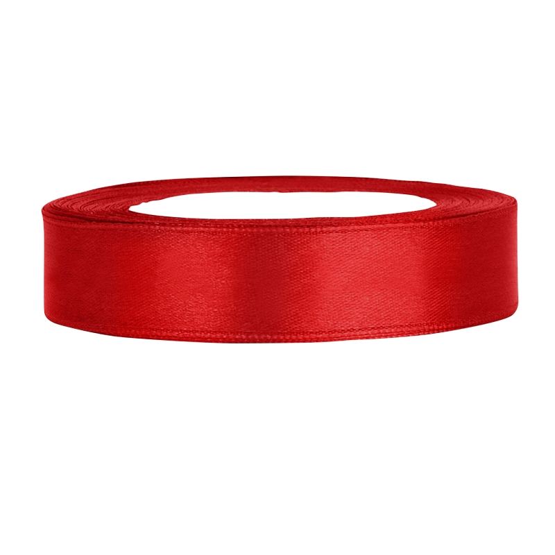 Satinband rot B:12mm, L:25 m 