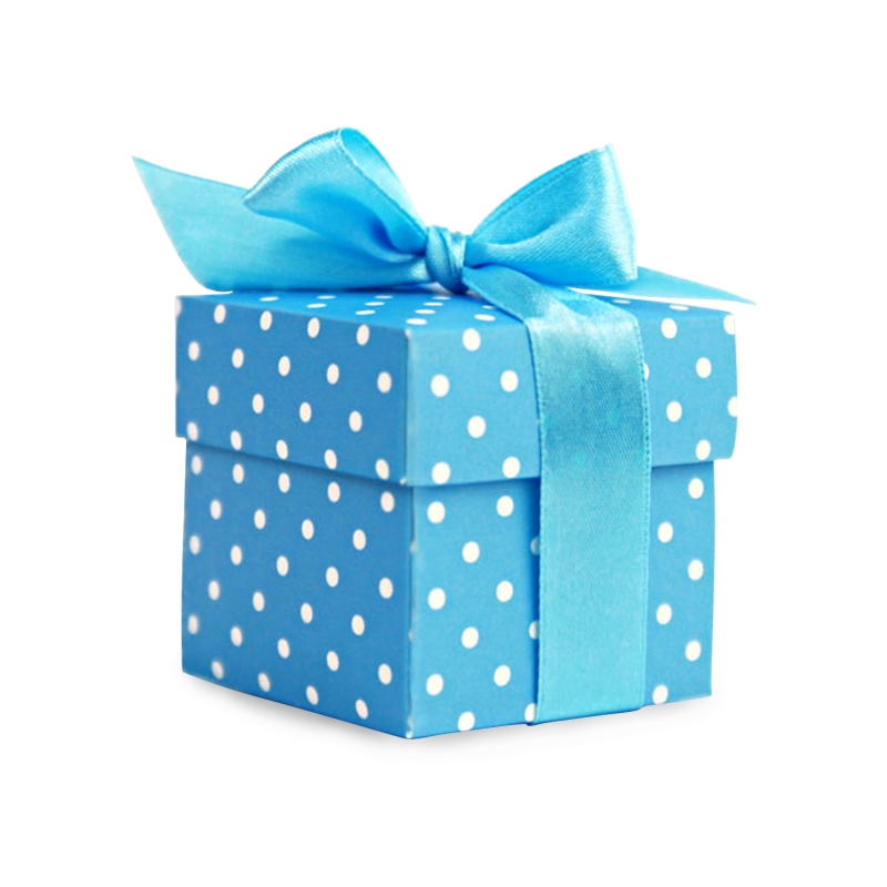 10 kleine Geschenkboxen, blau 