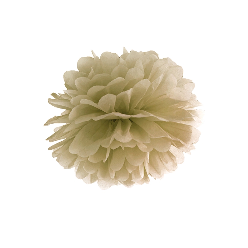 Pompom gold aus Seidenpapier, Ø 35cm 
