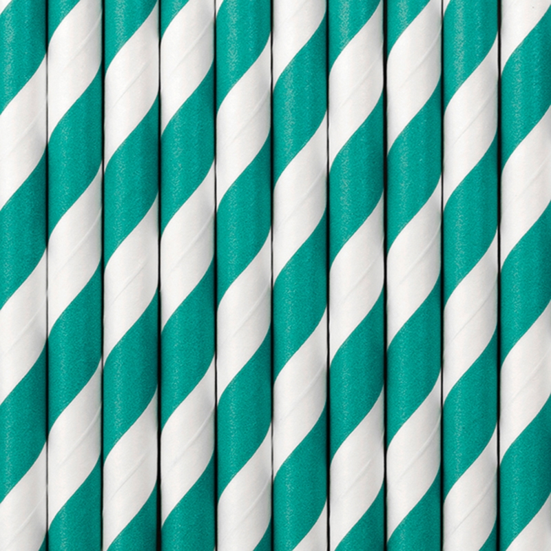 10 Strohhalme, petrolgrün 