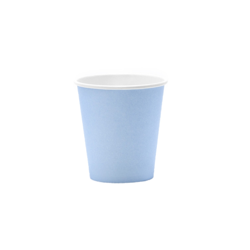 6 Pappbecher, pastellblau 