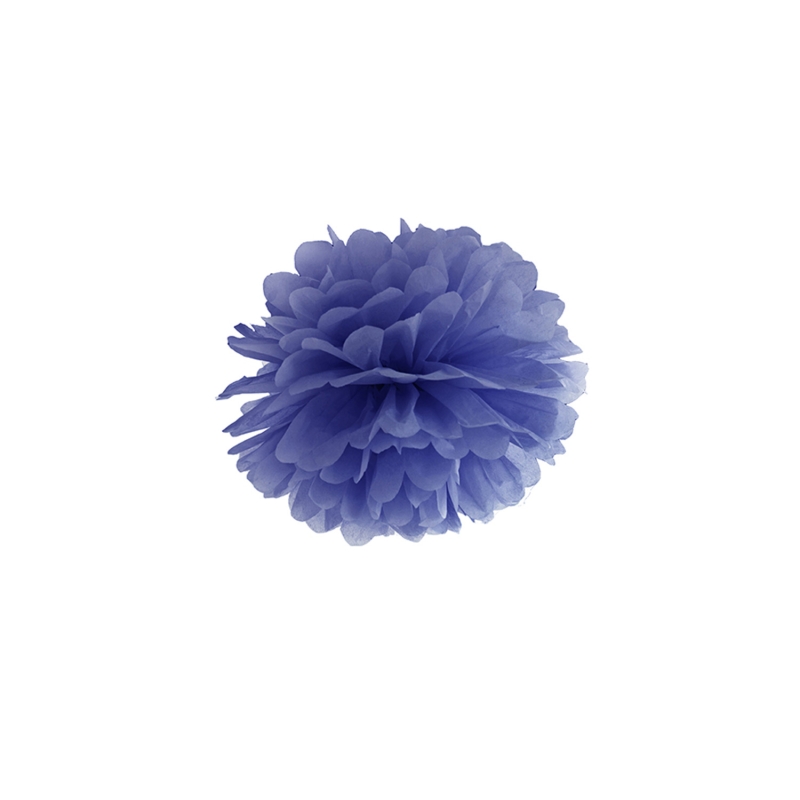 Pompom dunkelblau aus Seidenpapier, Ø 25cm 