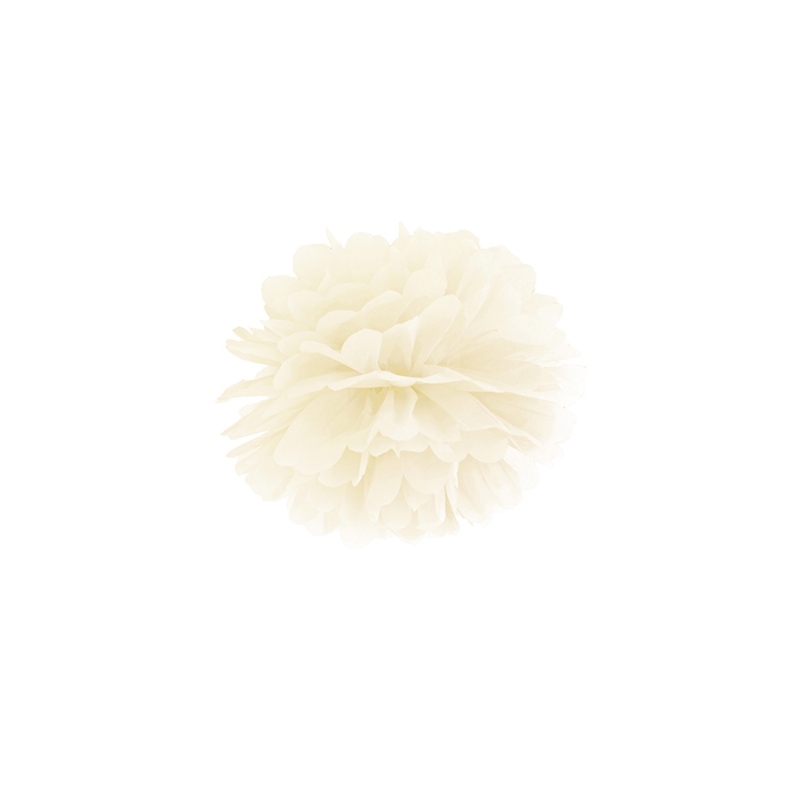 Pompom creme aus Seidenpapier, Ø 25cm 