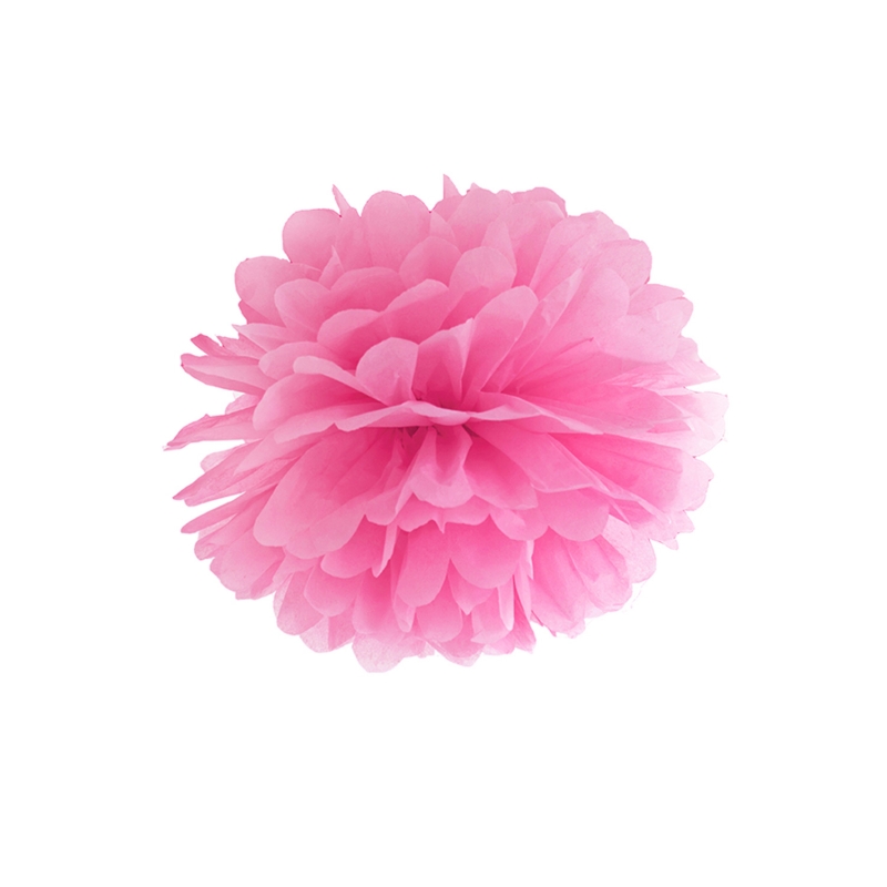Pompom pink aus Seidenpapier, Ø 35cm 