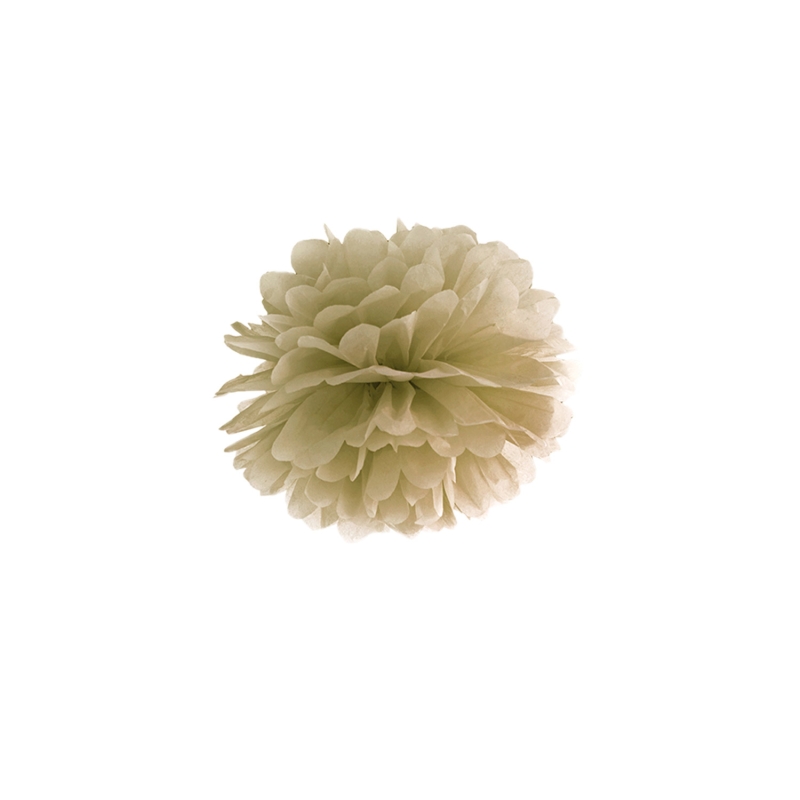 Pompom gold aus Seidenpapier, Ø 25cm 