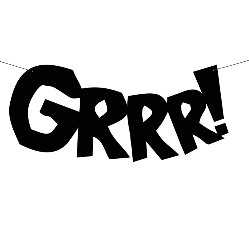 Monster Girlande - Grrr Schriftzug 