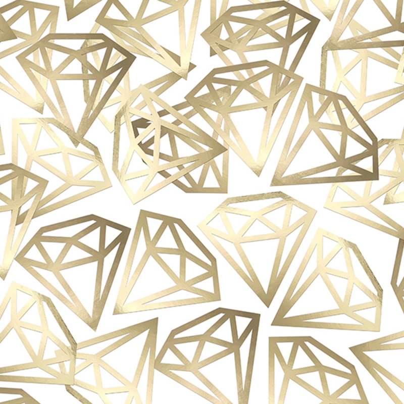 12 kleine Konfetti Diamanten, gold 