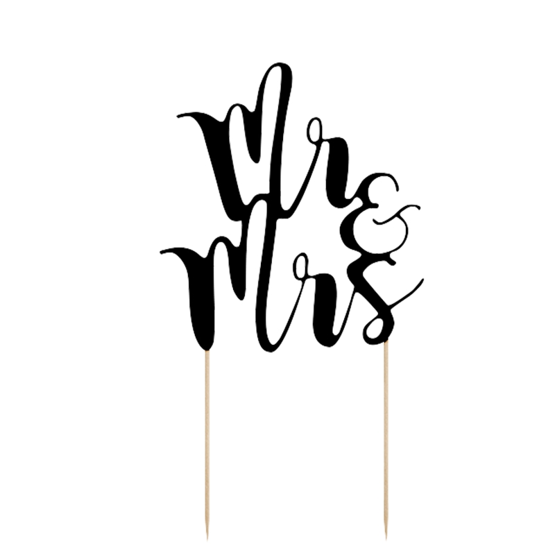 1 Hochzeit Cake Topper Mr. & Mrs. 