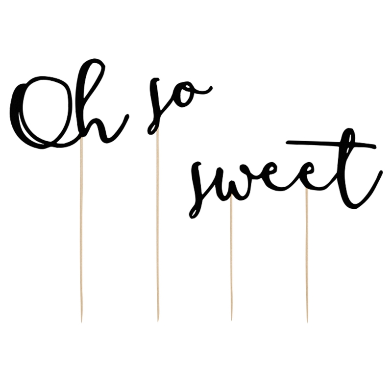 Cake Topper Oh So Sweet, schwarz 