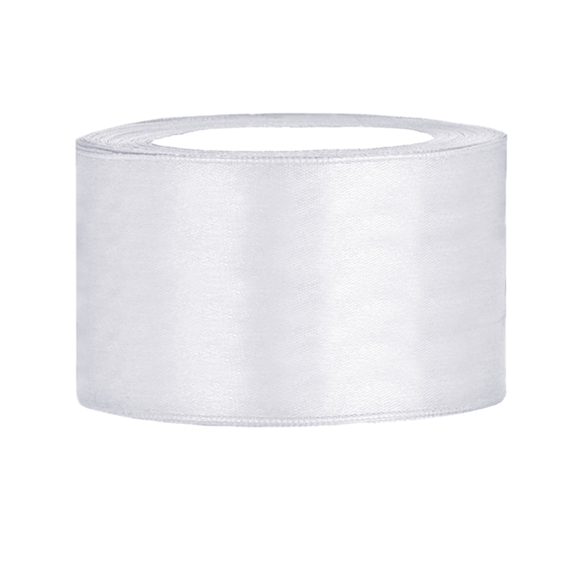 Satinband weiß, B:38 mm, L:25 m 
