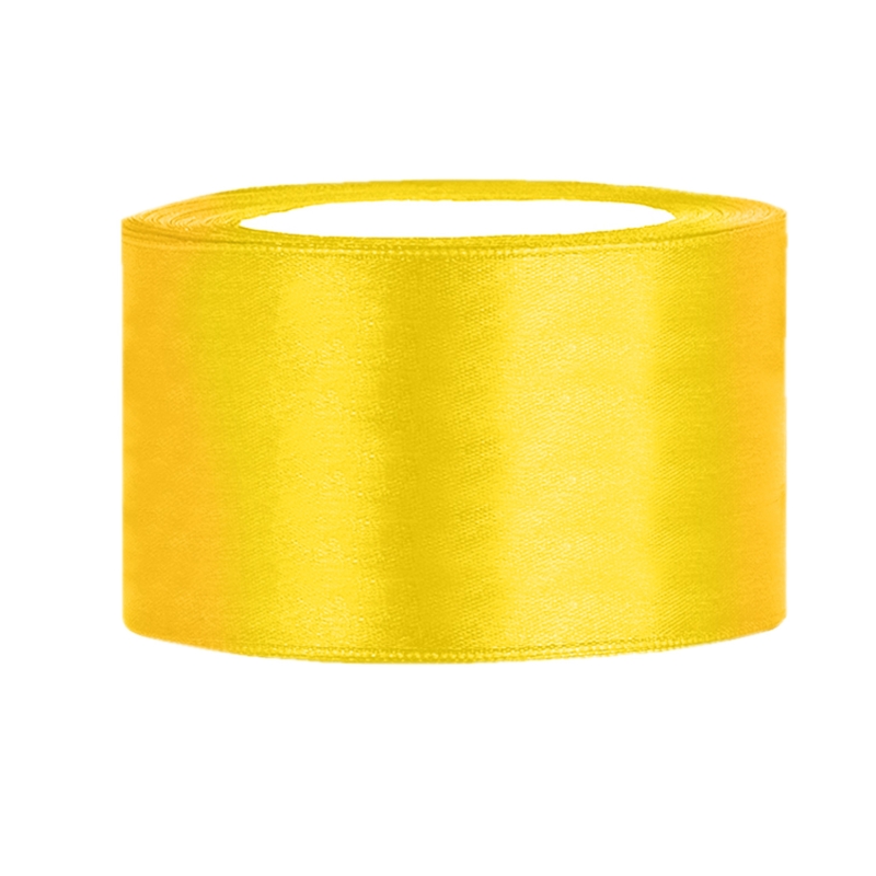 Satinband gelb B:38mm, L:25m 