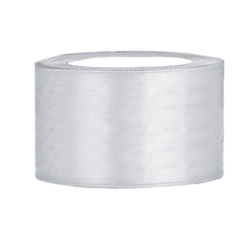 Satinband silber B:38mm, L:25m 