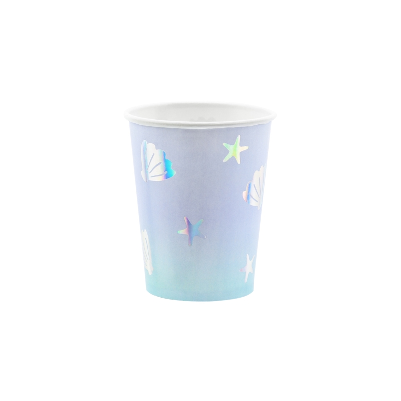 6 Pappbecher Narwal, 220 ml 